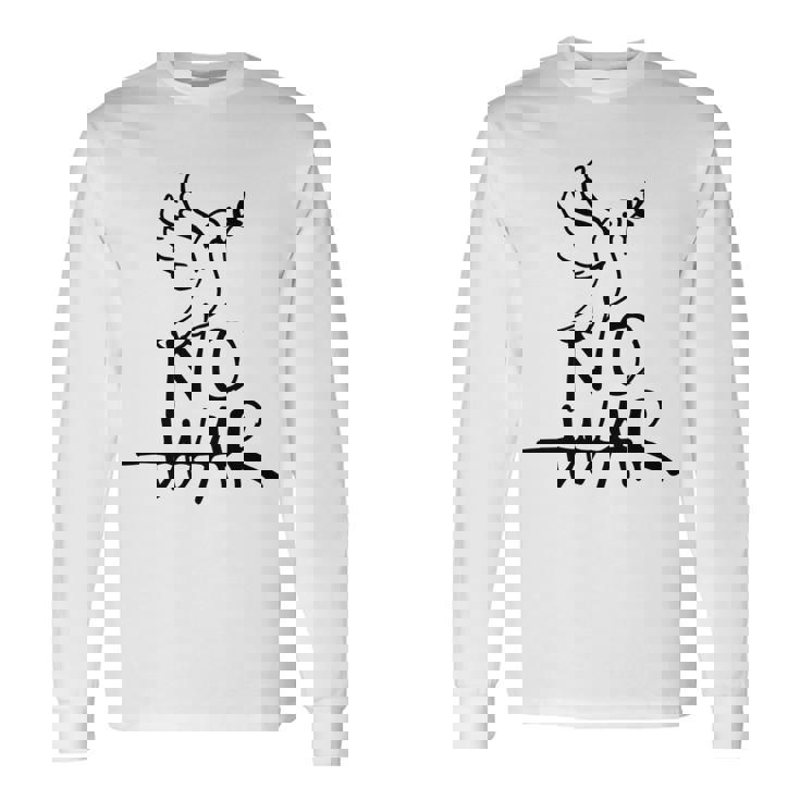 不戦の鳩 世界平和の象徴 ホープ・ハーモニー・フェスティバル No War Dove Of Wolrd Peace 長袖tシャツ 長袖Tシャツ