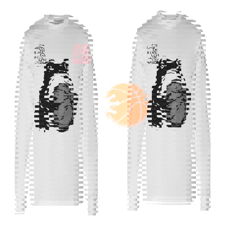 不機嫌そうなカエル 面白い バスケットボール アニメ 日本語 長袖Tシャツ ギフトのアイデア