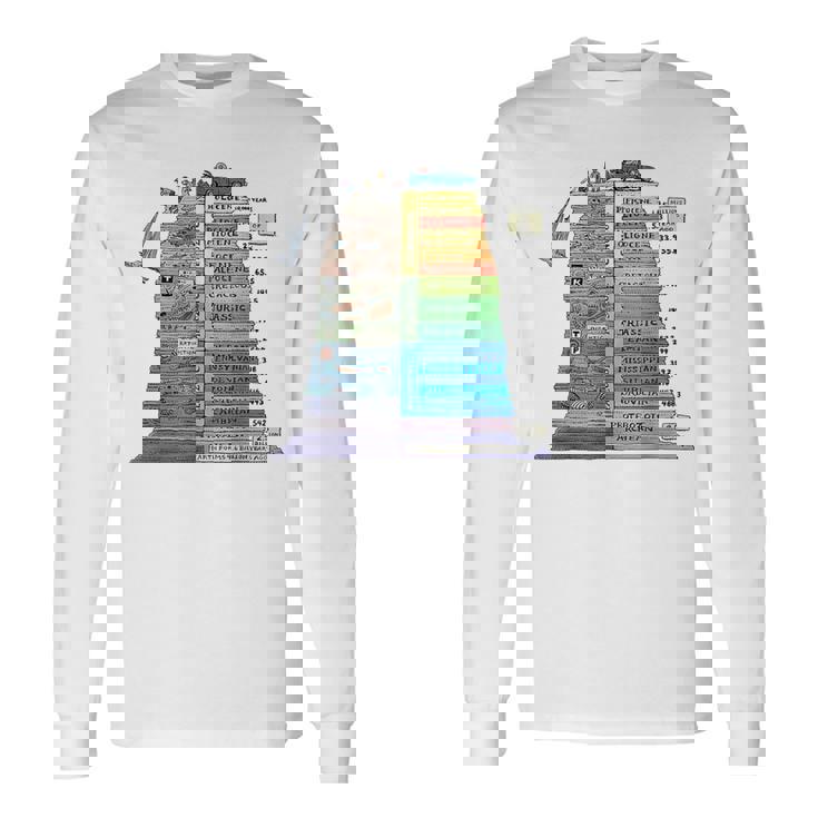 地質タイムスケール地質学者 長袖Tシャツ