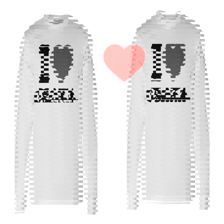 大阪大好き I Love Osaka 長袖Tシャツ