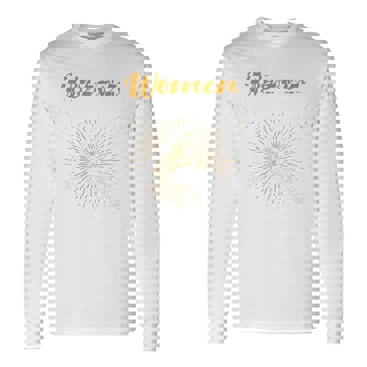 バックプリント 女は私を欲しがる 魚は私を恐れる 長袖tシャツ 長袖Tシャツ