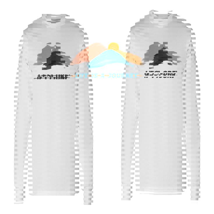 宗教神学 Life Is A Journey 宗教への旅 長袖Tシャツ