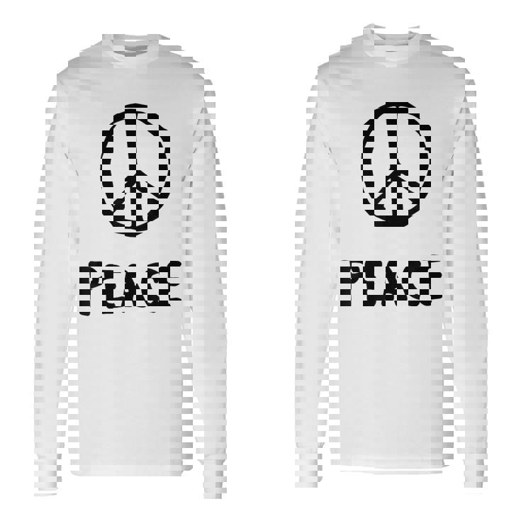 平和の印 平和のシンボル 世界平和 希望 調和 Peaceign World Peaceymbol Hope 長袖Tシャツ