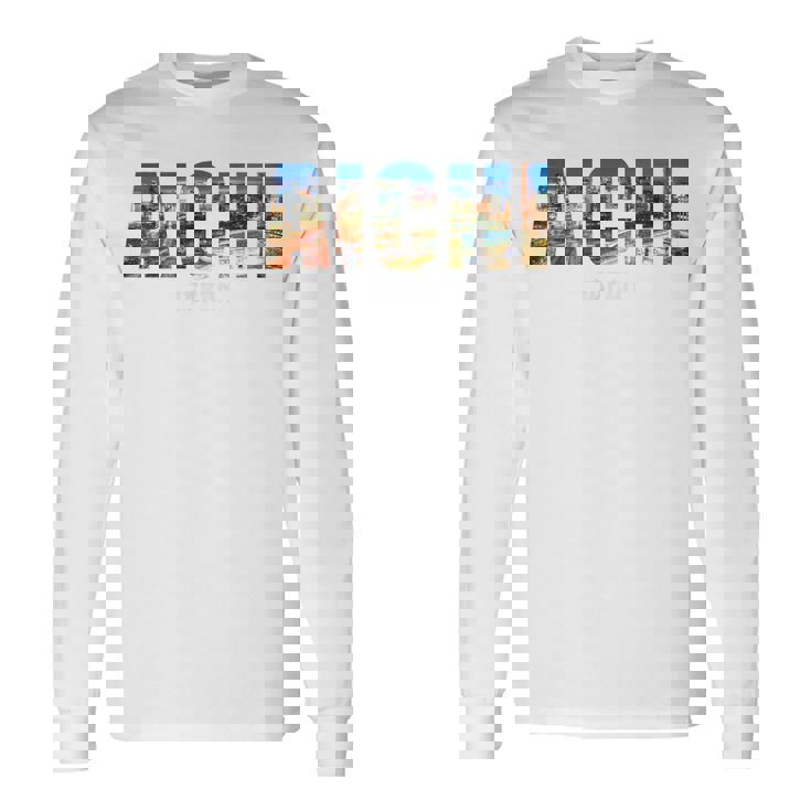 愛知県 日本 国営都市 設立 ヴィンテージ 長袖Tシャツ