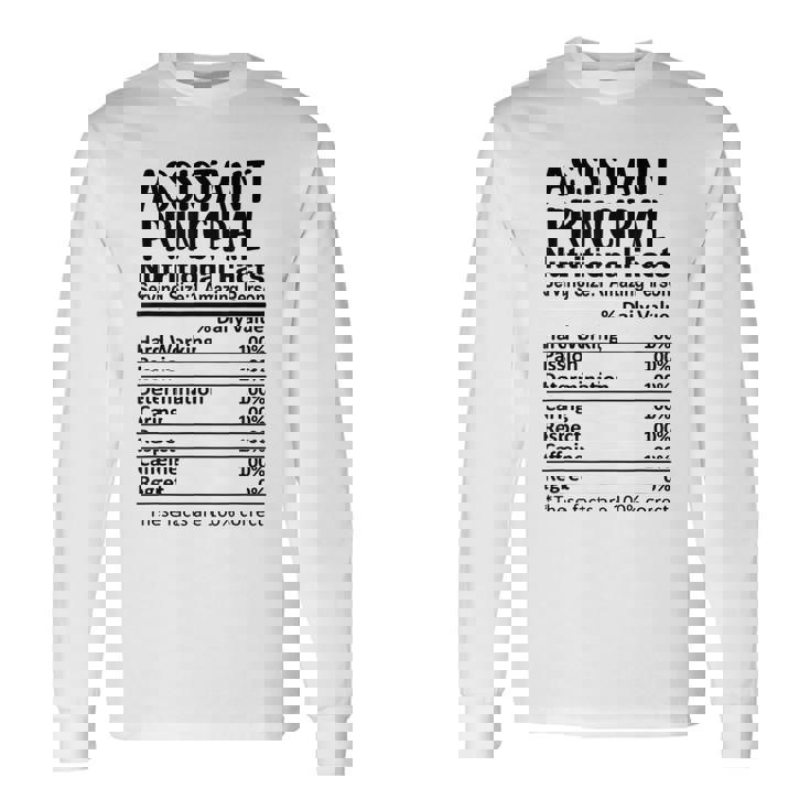 教頭栄養成分表おかしい 長袖Tシャツ