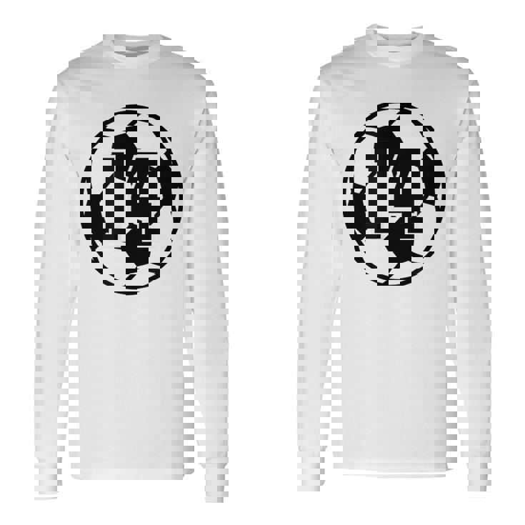 数字 14 Fourn サッカーボール Futbol 長袖Tシャツ