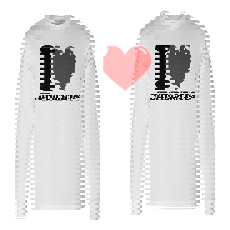 私は歯科矯正が大好きです 長袖Tシャツ