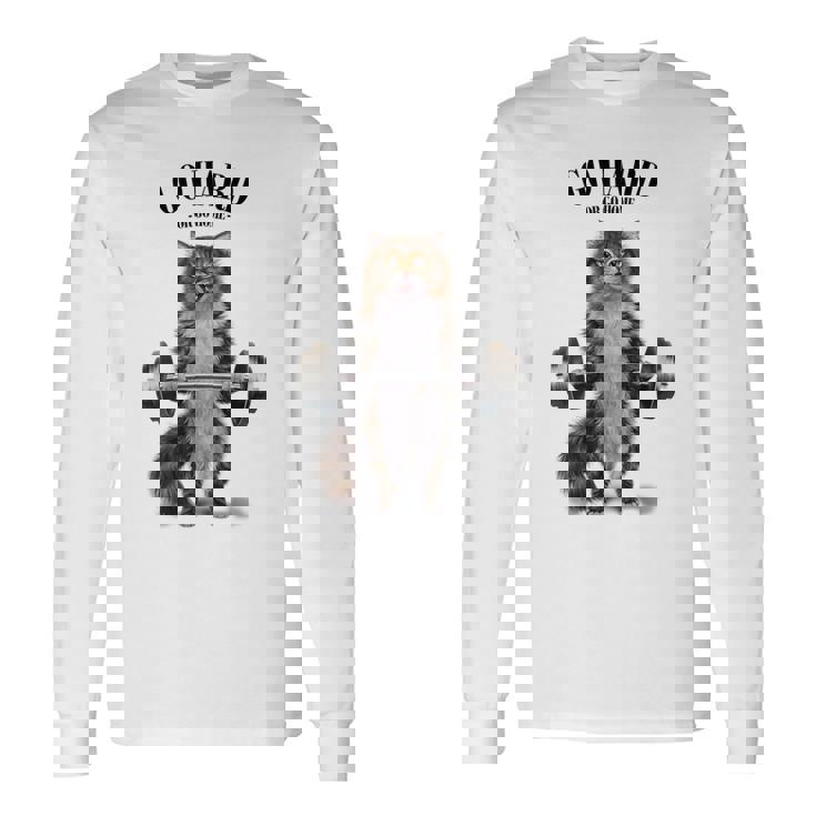 筋トレ ジム やる気がないなら家に帰れ トラ猫 ねこ 長袖Tシャツ