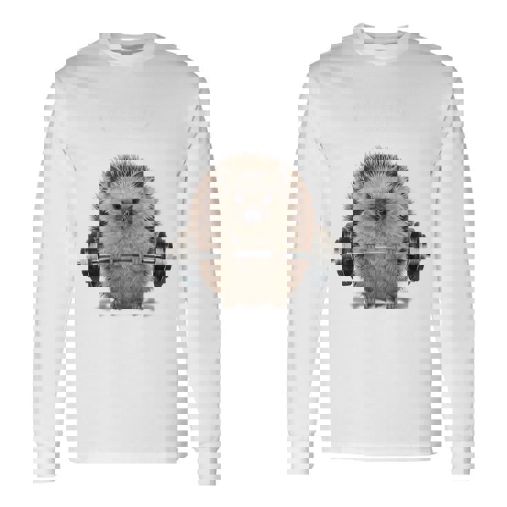 筋トレ ジム やる気がないなら家に帰れ ハリネズミ 長袖Tシャツ ギフトのアイデア