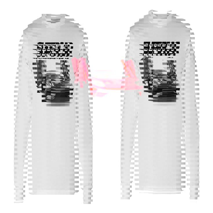 素敵なエキゾチックなスーtシャツ。スポーツカー愛好家に最適。 長袖Tシャツ