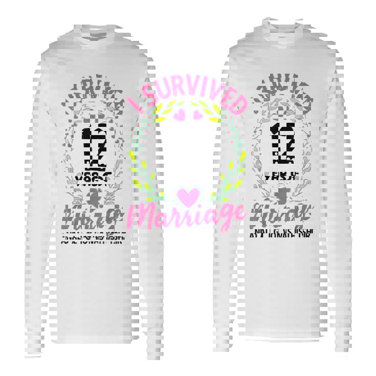 結婚12年 結婚12周年 長袖Tシャツ