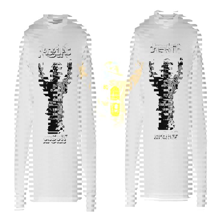 背圧呼吸保護器具 キャリア 消防士 消防隊 長袖Tシャツ