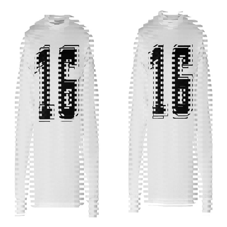 背番号 16 チーム短大スポーツ背番号付きユニフォーム 長袖Tシャツ ギフトのアイデア