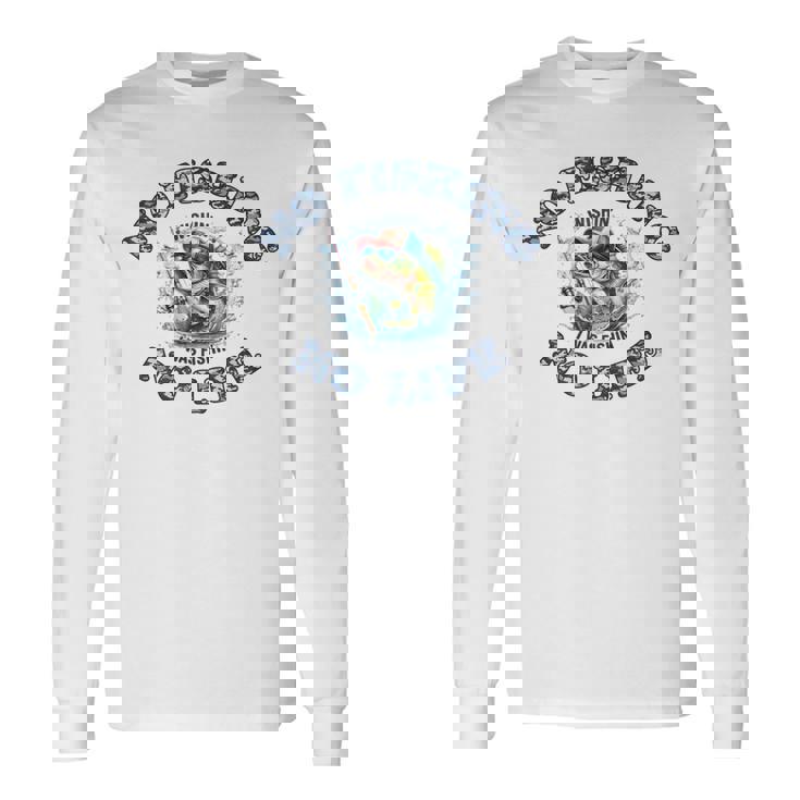 釣り クール バス釣り おもしろ フィッシング ライフ カモフラージュ グラフィック 長袖Tシャツ