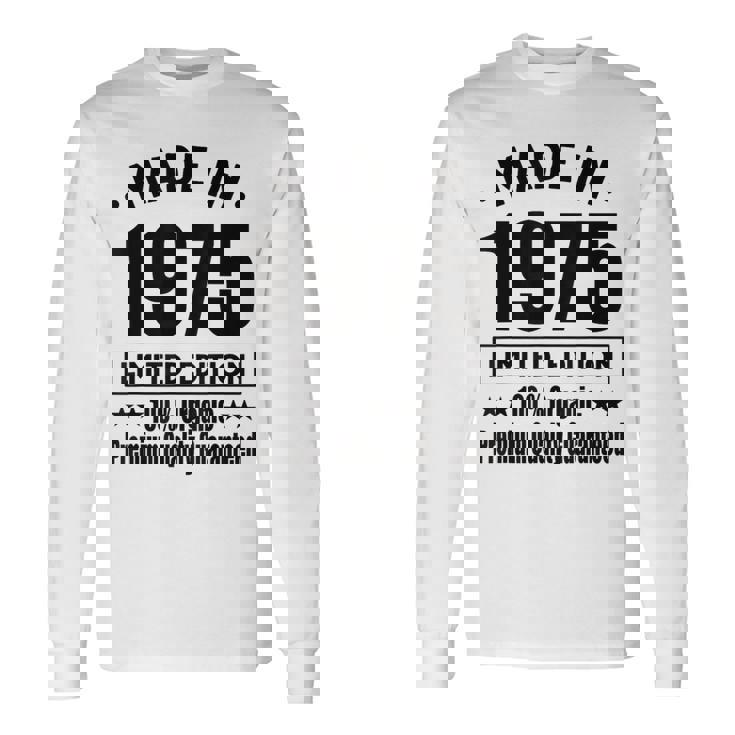 限定版 1975年 誕生日 1975年 1975年生まれ 長袖Tシャツ