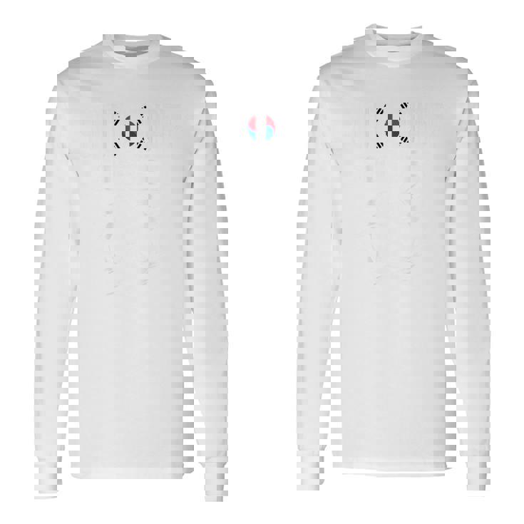 韓国サッカー好きのレプリカユニフォーム。誇りの韓国サッカーファン。 長袖Tシャツ