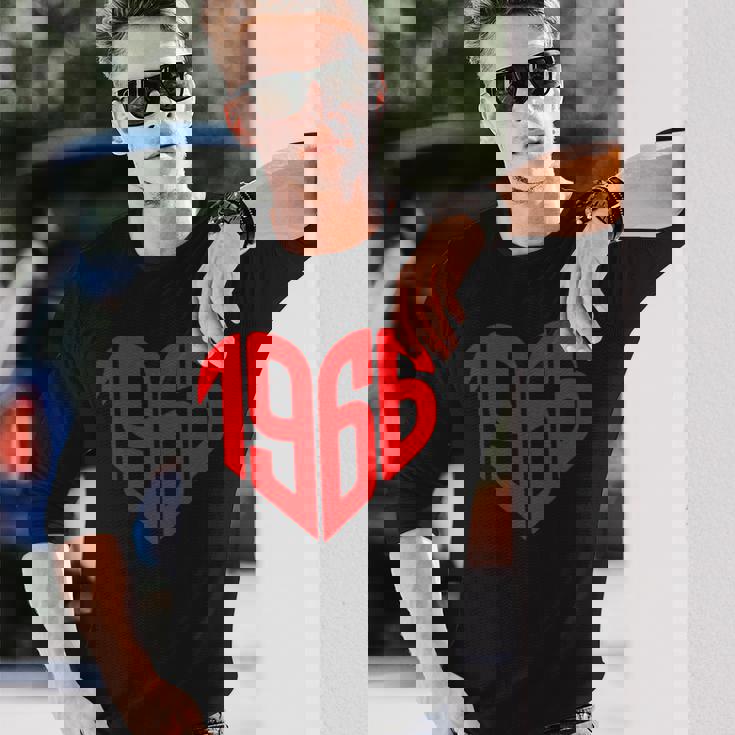 1966 ハート ヴィンテージ 1966年製 ハート型 還暦祝い 長袖Tシャツ 彼への贈り物