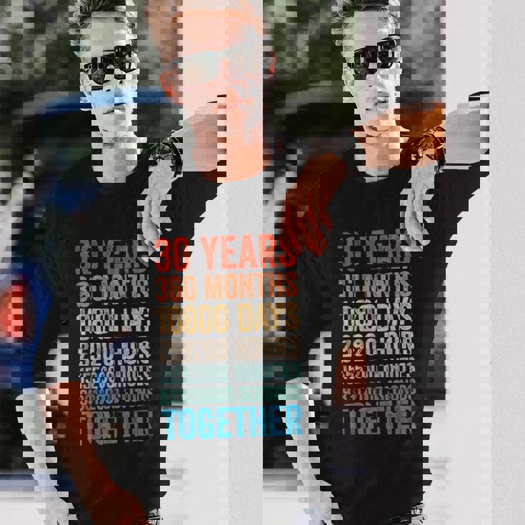 30年記念日 彼 彼女 カップル 30回目の結婚 長袖Tシャツ 彼への贈り物