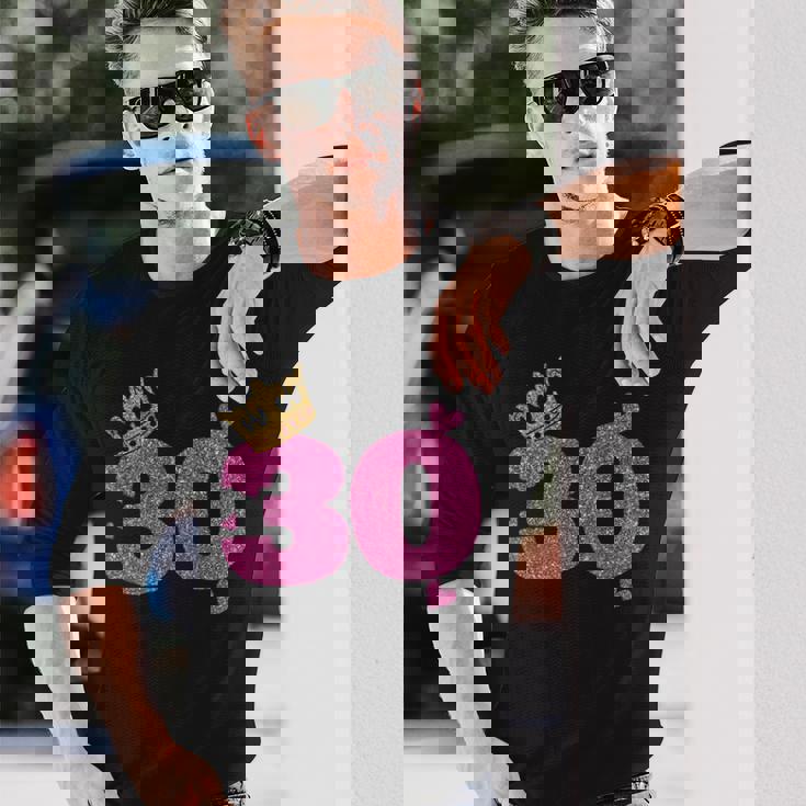 30歳の誕生日 王冠 30歳 誕生日 長袖Tシャツ 彼への贈り物