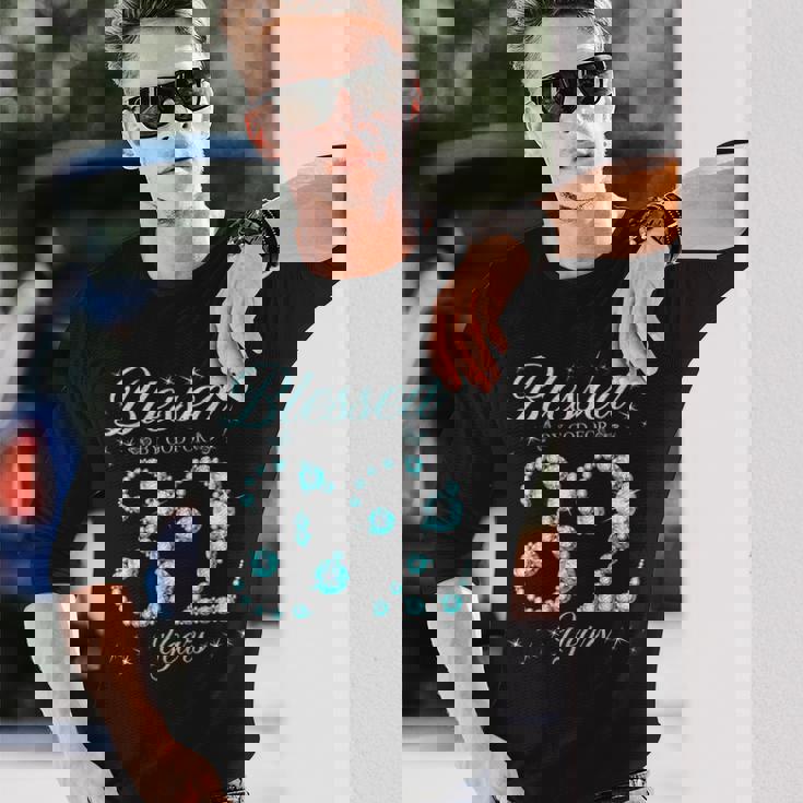 32歳の32歳の誕生日bデーパーティーに神に祝福されて 長袖Tシャツ 彼への贈り物