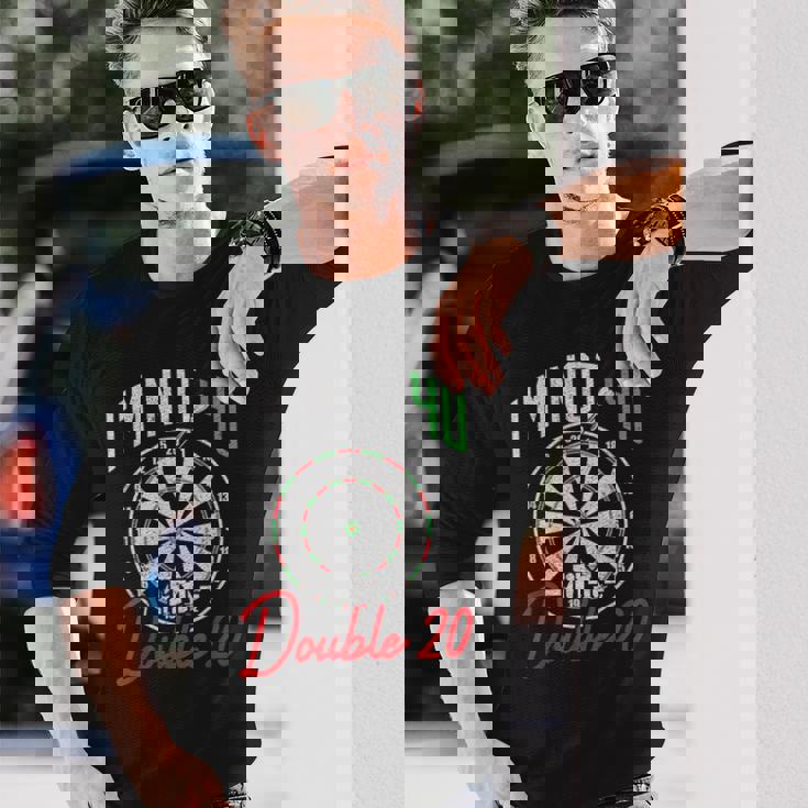 40歳の誕生日ダーツプレーヤー 40歳ダーツ 長袖Tシャツ 彼への贈り物