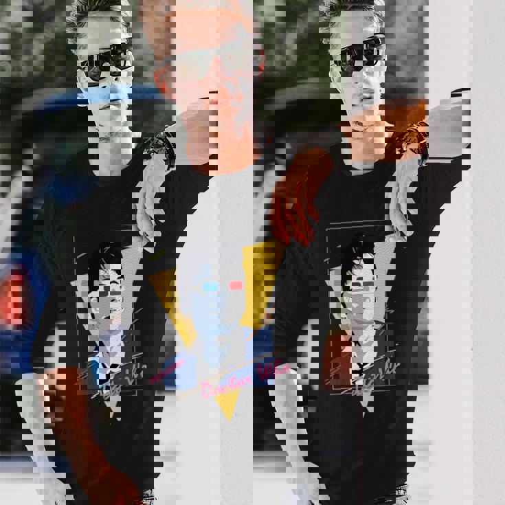 80年代テナントレトロタイムトラベラーsfファン。 長袖tシャツ 長袖Tシャツ 彼への贈り物