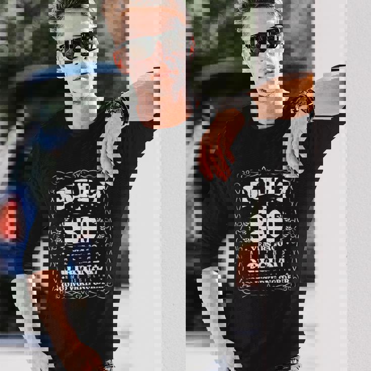 80年前に建てられたヴィンテージファニー80歳の誕生日。 長袖Tシャツ 彼への贈り物