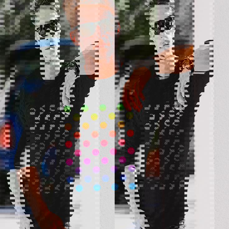 9月15日 ドットデー マルチカラー レインボー 水玉 長袖Tシャツ 彼への贈り物