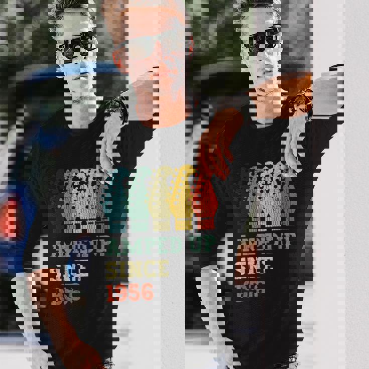 Amped Upince 1956 レトロ 誕生日 ギター 音楽 誕生年 長袖Tシャツ 彼への贈り物