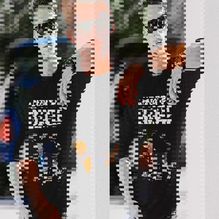 Anatomy Of A Beagle ファニービーグル 長袖Tシャツ 彼への贈り物