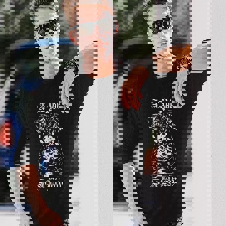 As Aboveo Below Baphomet ブラックマジックデビル 長袖tシャツ 長袖Tシャツ 彼への贈り物