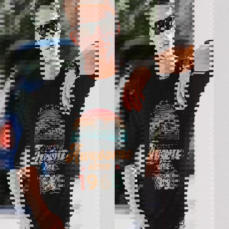 Awesomeince 1960 パームツリー 66歳の誕生日 長袖Tシャツ 彼への贈り物