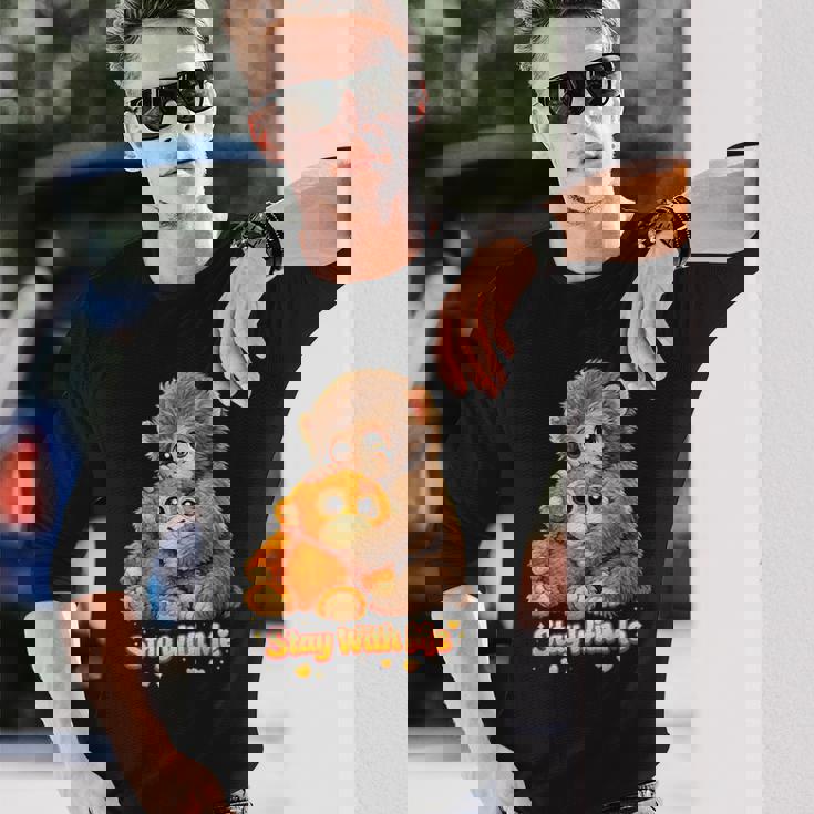 Baby Monkey Named Punchtay With Me パンチ メンズ レディース キッズ 男の子 長袖Tシャツ 彼への贈り物