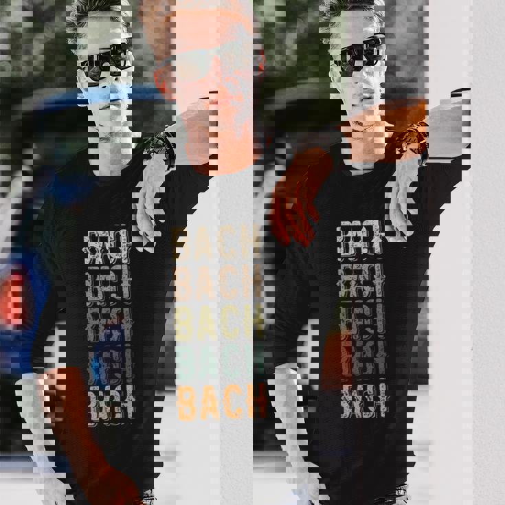 Bach パーソナライズ 同窓会 おそろい ファミリーネーム 長袖Tシャツ 彼への贈り物