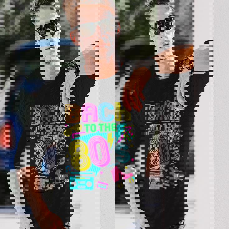 Back To 80'S 1980S Retrointage Eighties Costume Party 長袖Tシャツ 彼への贈り物