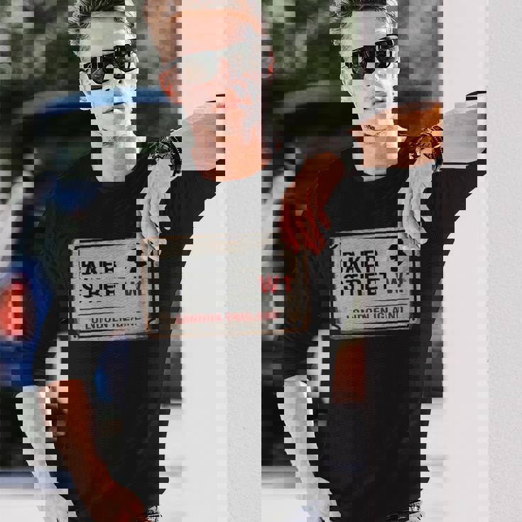 Bakertreet W1 London England Old Rustedstreet サインtシャツ 長袖Tシャツ 彼への贈り物