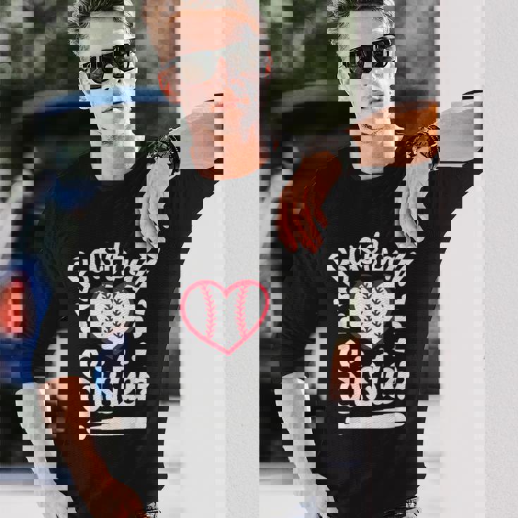 Baseballister At Heart プレイヤーズシスター、ベースボールシス 長袖Tシャツ 彼への贈り物