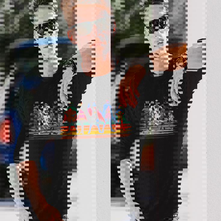 Battle Of The Planets ヴィンテージスタイルブラシストライプ 長袖Tシャツ 彼への贈り物