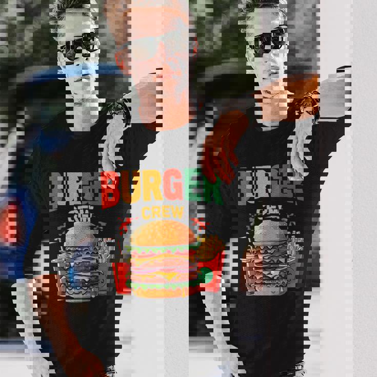 Berger Crew Hamburger Cheeseburger Fast Food Lovers 長袖Tシャツ 彼への贈り物