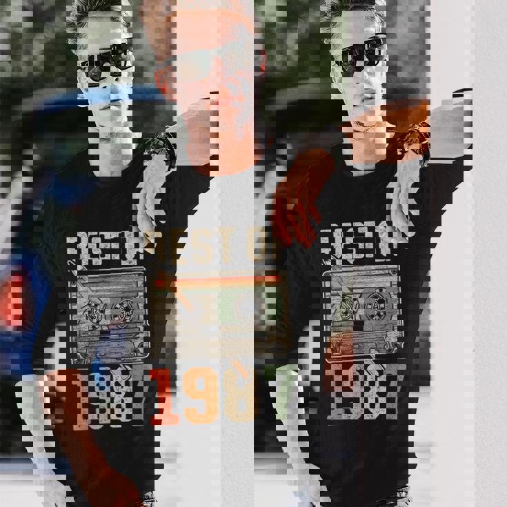 Best Of 1987 オールド・カセット 39歳の誕生日 レトロ 長袖Tシャツ 彼への贈り物