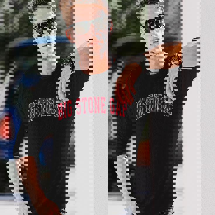 Bigtone Gap バージニアa ヴィンテージ スポーツデザイン レッドデザイン 長袖Tシャツ 彼への贈り物