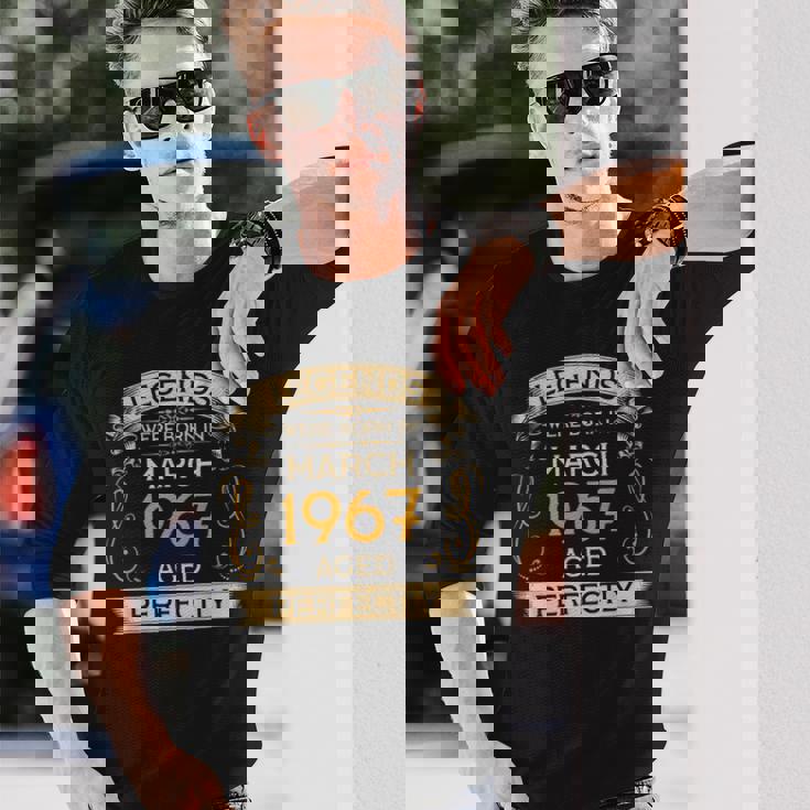 Birthday Legends Were Born Ins March 1967 長袖Tシャツ 彼への贈り物