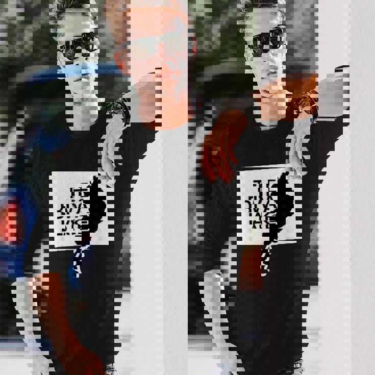 The Biwa Lake 琵琶湖 滋賀 地図【47都道府県】ジモtティ Jimo-T 地元愛 お土産 面白 長袖Tシャツ 彼への贈り物