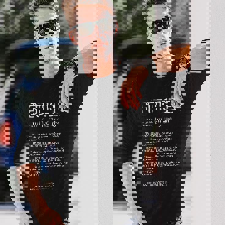 Butch 大人用 メンズ ファーストネーム定義 パーソナライズ 長袖Tシャツ 彼への贈り物