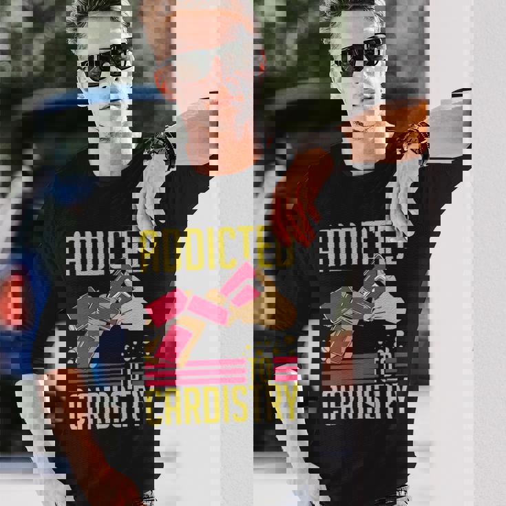 Cardistry マジック トランプ トレーニング トリック ストリートアーティスト 長袖tシャツ 長袖Tシャツ 彼への贈り物