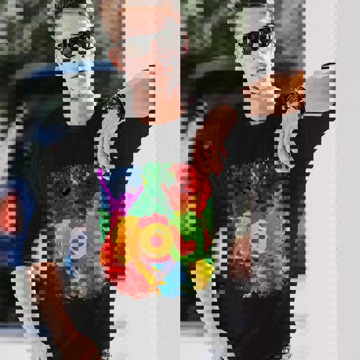 Color Mashup Wild Celebrations Happy Holi 長袖Tシャツ 彼への贈り物