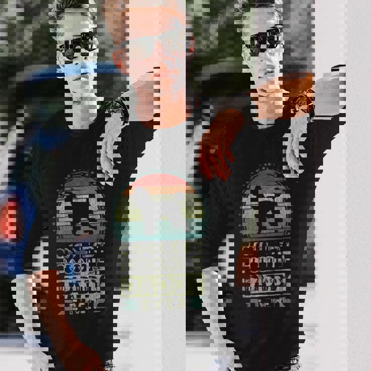 Coolest Poodle Daddy Ever Father's Day Dad 長袖Tシャツ 彼への贈り物