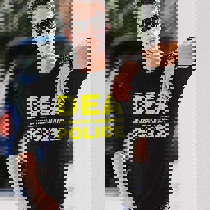 Dea 警察官 麻薬取締局 フロントプリント 長袖tシャツ 長袖Tシャツ 彼への贈り物