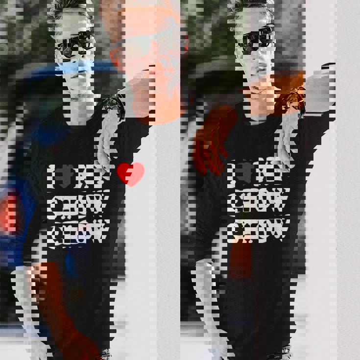 Dog I Love My Chow Chow Chow 長袖Tシャツ 彼への贈り物