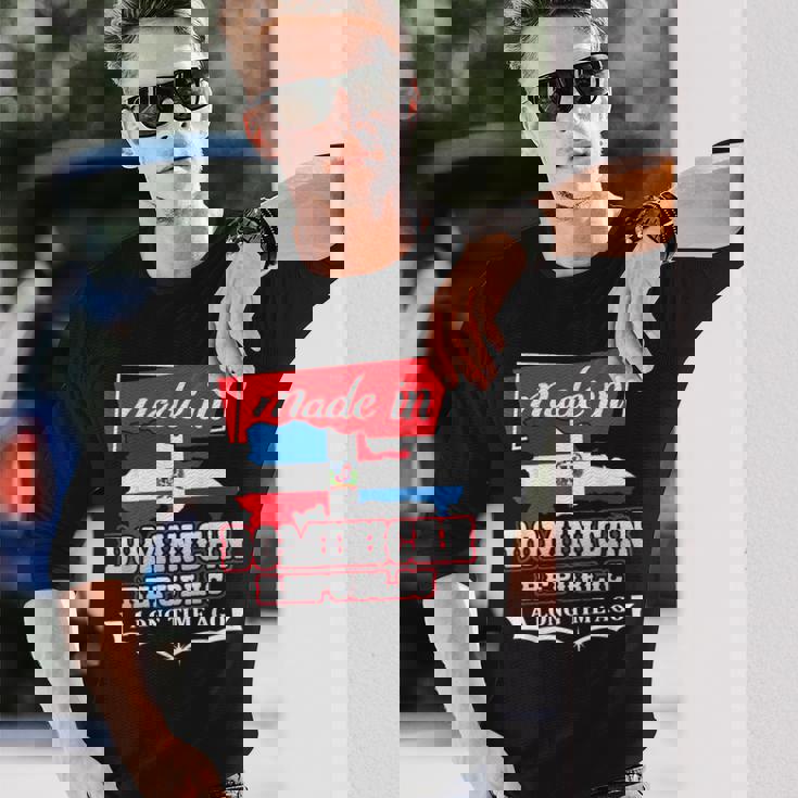 Dominican Republic Long Ago Country Flag Dr Native 長袖Tシャツ 彼への贈り物